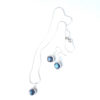 Blue diamond pearl earrings and necklace set