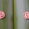 Close up of Copper wire rose studs