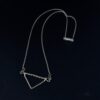 Twisted Arrow Chevron Necklace_Black background top view