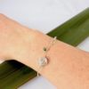 Rose and leaf Bangle being worn