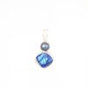 Iridescent Blue Geometric Pearl Pendant