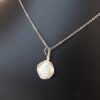 Lustrous ivory diamond shaped freshwater pearl necklace