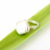 June Birthday Gift Idea: Ivory diamond pearl ring