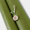 Rose & leaf drop pendant on flax