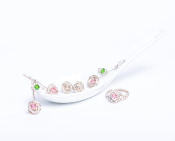 The Rose Collection on a spoon