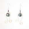 Perfect anniversary gift these double spiral earrings have the option of 3 different colours of freshwater pearl