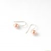 Pink Champagne Small Sleeper earrings in sustainable silver_white flatlay