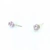 Small Spiralled Studs with Lilac Swarovski Crystals