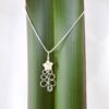 IvoryMoPSilverChristmasTree.Necklace_FlaxHung Wire wrapped Christmas Tree Necklace in eco Sterling Silver handmade in nz