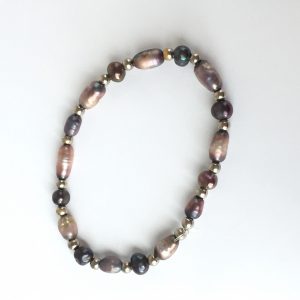 Beautiful repaired silver and freshwater pearl bracelet