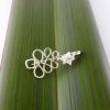 Eco Silver Wire Christmas Tree Brooch with white Mother of Pearl Star