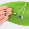 hand scale of rainbow bracelet with necklace for kids