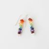Rainbow Pride Drop Earrings with semi precious stones