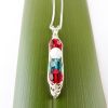 Herringbone Style Wire Wrapped Peas in a Pod Birthstone Necklace
