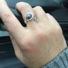 Wearing the Pearl and Koru Spiral Koru Ring while out and about