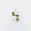 Large letter S necklace with NZ greenstone chip beads