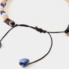 boho beach friendship bracelet with lapis lazuli
