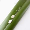 Freshwater pearl drop chain earrings in recycled sterling silver