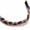 two tone mens bracelet in caramel, chocolate and grey marle close up