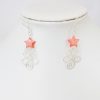 xmas earrings nz handmade with eco sterling silver and red mother of pearl star