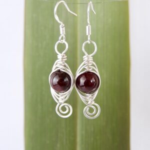 Customisable Birthstone Earrings in Eco Silver