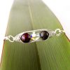 Personalised Peas in a Pod Birthstone Bangle in sustainable silver