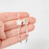 Wishing Star Mother of Pearl Earrings with eco silver dangles_hand scale Wishing Star Mother of Pearl Earrings with eco silver dangles_hand scale