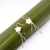 Wishing Star Mother of Pearl dangly earrings in eco Silver Wishing Star Mother of Pearl dangly earrings in eco Silver