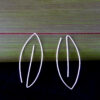 Large Leaf earrings can be worn two different ways_against flax Two way large leaf earrings in eco Sterling Silver