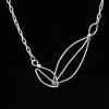 2 Way Leaf Lariat necklace with leaf hook and pendant