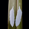 R3 Feather Eco Earrings hand cut from plastic milk bottles