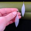 Aiming to reduce plastic waste, these leaf earrings are made from milk bottles