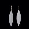 These eco leaf earrings are translucent due to the nature of the plastic they are made from