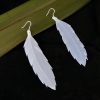 Environmentally friendly feather earrings with Eco Sterling Silver