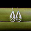 Water Droplets made from recycled Sterling Silver and repurposed plastic milk bottles Repurposed milk bottle water drop earrings