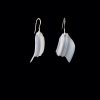 Simple and dainty earrings handcrafted from the top of plastic milk bottles