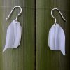 Nickel free recycled Sterling Silver handmade hooks are attached to these up cycled wing earrings