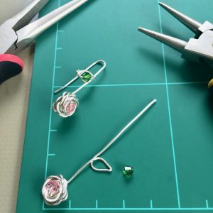 Behind the scenes: Making the Rose Drop Earrings from recycled Sterling Silver wire