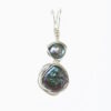 Black Diamond Pearl Pendant with round black pearl