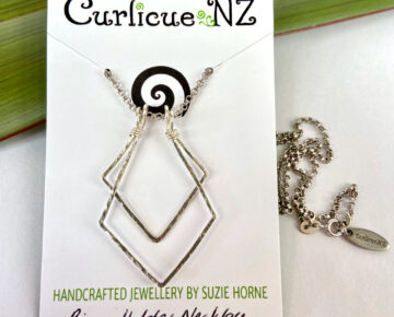 Double Geometric Ring Holder necklace on product card