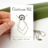 Ring Holder Necklace on Curlicue NZ Business Card
