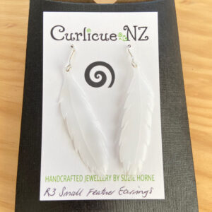 Smaller Feather R3 Earrings measure 6cm in length