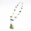 SSGreenstoneFWPPaua.Necklace_WhiteBG NZ Greenstone, freshwater pearl, paua shell and labradorite necklace wire wrapped in recycled Sterling Silver