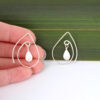 MOP TearDrop Earrings_Hand Scale